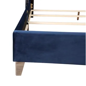 Julie - G1924-QB-UP Queen Upholstered Bed - Navy Blue