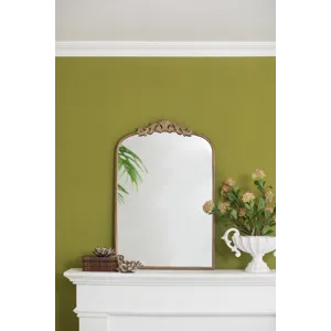 Arch Mirror, Baroque Inspired Wall Decor For Bathroom Bedroom Living Room - Gold