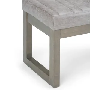 Casey - Ottoman Bench - Distressed Grey Taupe
