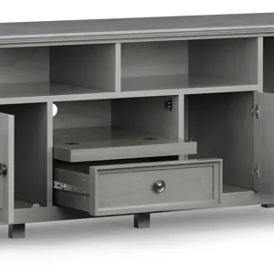 Amherst - 72\" Wide TV Media Stand - Fog Grey