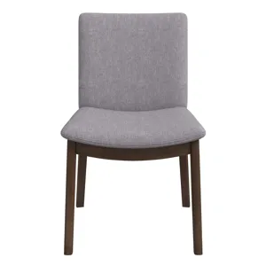 Laura - Mid-Century Modern Solid Wood Dining Chair (Set of 2) - Gray