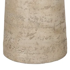 Round Side Table With Pedestal Base - Cream
