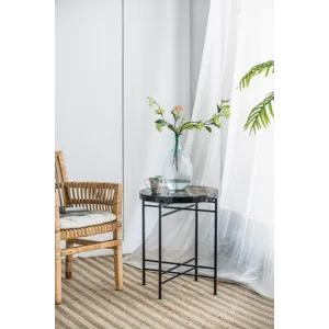 Side Table - Black / Brown