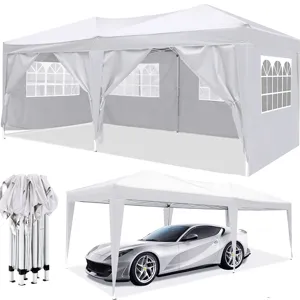 10X20 Ez Pop Up Canopy Outdoor Portable Party Folding Tent With 6 Removable Sidewalls + Carry Bag + 