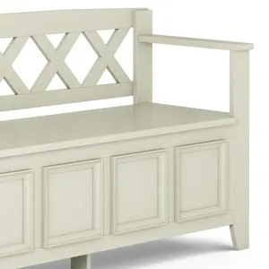 Amherst - Entryway Storage Bench - Antique White