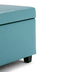 Avalon - Storage Ottoman Bench - Soft Blue