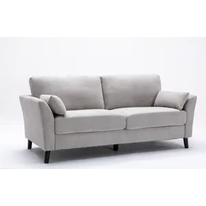 Damian - Woven Fabric Sofa - Light Gray