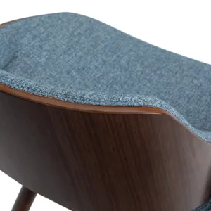Malden - Bentwood Dining Chair with Wood Back - Denim Blue