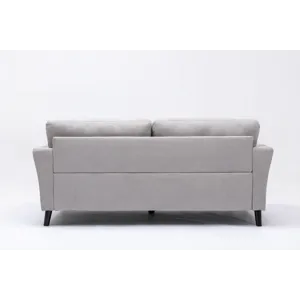 Damian - Woven Fabric Sofa - Light Gray