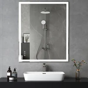 LED Bathroom Vanity Mirror Wall Mounted Adjustable White / Warm / Natural Lights Anti-Fog Touch Swit