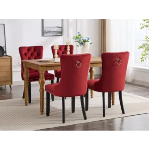 Classic Velvet Dining Chairs, High-End Tufted Solid Wood Contemporary Velvet Upholstered Dining Chai
