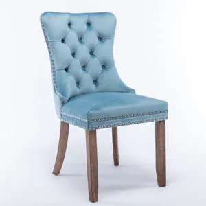 Nikki - Modern, High-End Tufted Solid Wood Contemporary Velvet Upholstered Dining Chair With Wood Le