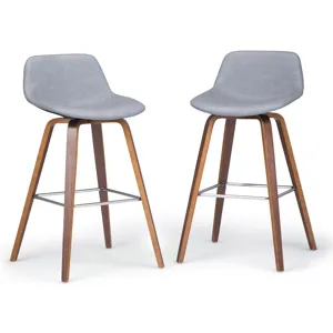 Randolph - Bentwood Counter Height Stool (Set of 2) - Stone Grey
