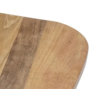 Patrice - Metal and Wood Accent Table - Natural / Gold