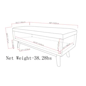 Owen - Rectangular Storage Ottoman - Distressed Saddle Brown