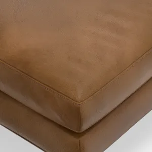 Morrison - Large Rectangular Ottoman - Caramel Brown