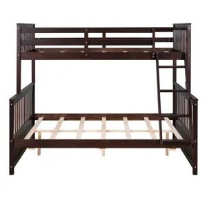 Twin Over Full Bunk Bed With Ladders And Two Storage Drawers - Espresso