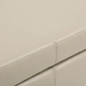 Avalon - Storage Ottoman Bench - Satin Cream