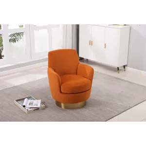 Velvet Swivel Barrel Chair, Swivel Accent Chairs Armchair For Living Room, Reading Chairs For Bedroo