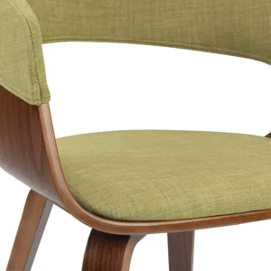Lowell - Bentwood Dining Chair - Acid Green / Dark Brown