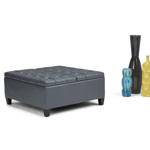 Harrison - Coffee Table Storage Ottoman - Stone Grey