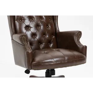 Executive Office Chair, High Back Reclining Comfortable Desk Chair With Smooth Glide Caster Wheels -