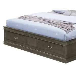 Louis Phillipe - G3105B-FSB Full Storage Bed - Gray