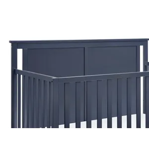 Connelly - Mini Crib With Mattress Pad Midnight - Blue / Vintage Walnut