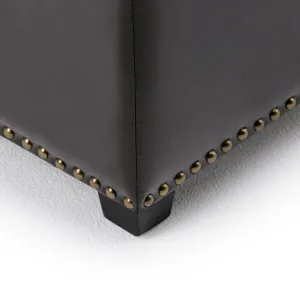 Kingsley - Large Storage Ottoman - Coffee Brown