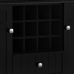 Bedford - Sideboard Buffet and Wine Rack - Black