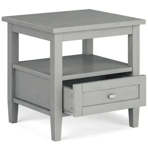Warm Shaker - End Table - Fog Grey