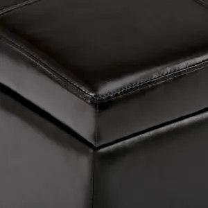 Kingsley - Large Storage Ottoman - Coffee Brown