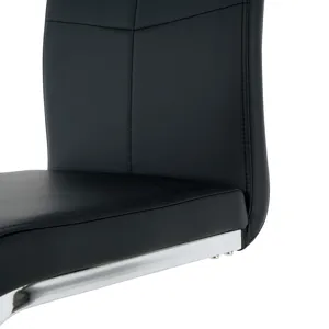 Modern Dining Chairs With Faux Leather Padded Seat Dining Living Room Chairs Upholstered Chair With 