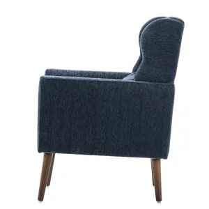 Modern Accent Chair, Chenille Arm Chairs For Living Room, Upholstered Mordern Armchair, Comfy Soft P