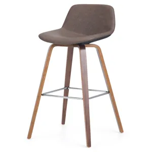 Randolph - Bentwood Counter Height Stool (Set of 2) - Distressed Chocolate Brown
