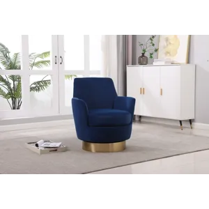 Velvet Swivel Barrel Chair, Swivel Accent Chairs Armchair For Living Room, Reading Chairs For Bedroo
