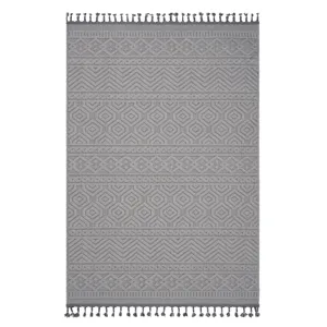 Guros - 4\' x 6\' Geometric Indoor / Outdoor Area Rug - White