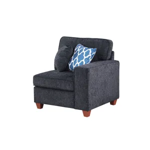 Gina - Sectional Sofa With Ottoman - Black