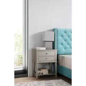 Newton - G061-N Nightstand - Silver Champagne