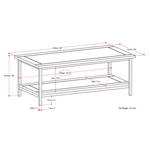 Skyler - Coffee Table - Dark Cognac Brown