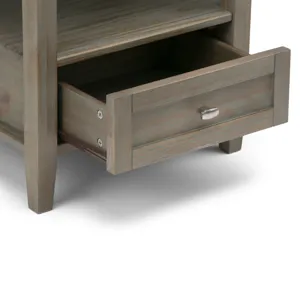 Warm Shaker - End Table - Distressed Grey