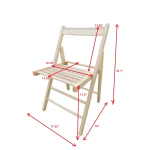 Folding Chair, Foldable Style (Set of 2) - Natural