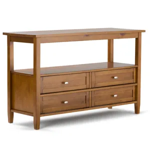 Warm Shaker - Console Sofa Table - Light Golden Brown