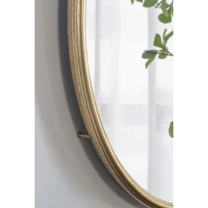 Circle Wall Mirror With Metal Frame, Accent Mirror For Living Room, Entryway, Office - Gold