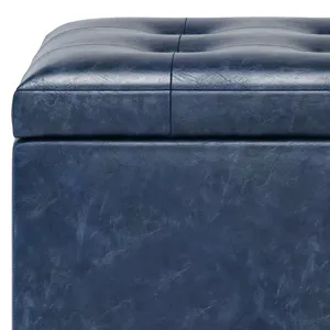 Cosmopolitan - Storage Ottoman - Denim Blue