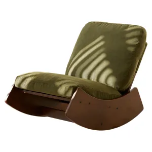 Comfortable Glider Rocking Chair, High-Quality Upholstery Glider Chair, Solid Wood Frame, Perfect Fo