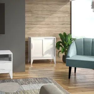 Harper - Low Storage Cabinet - White