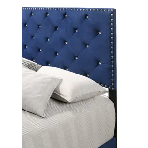 Suffolk - G1405-QB-UP Queen Bed - Navy Blue