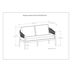Bayshore - Outdoor Sofa - Natural