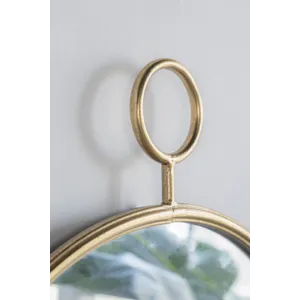 Circle Wall Mirror With Metal Frame, Accent Mirror For Living Room, Entryway, Office - Gold